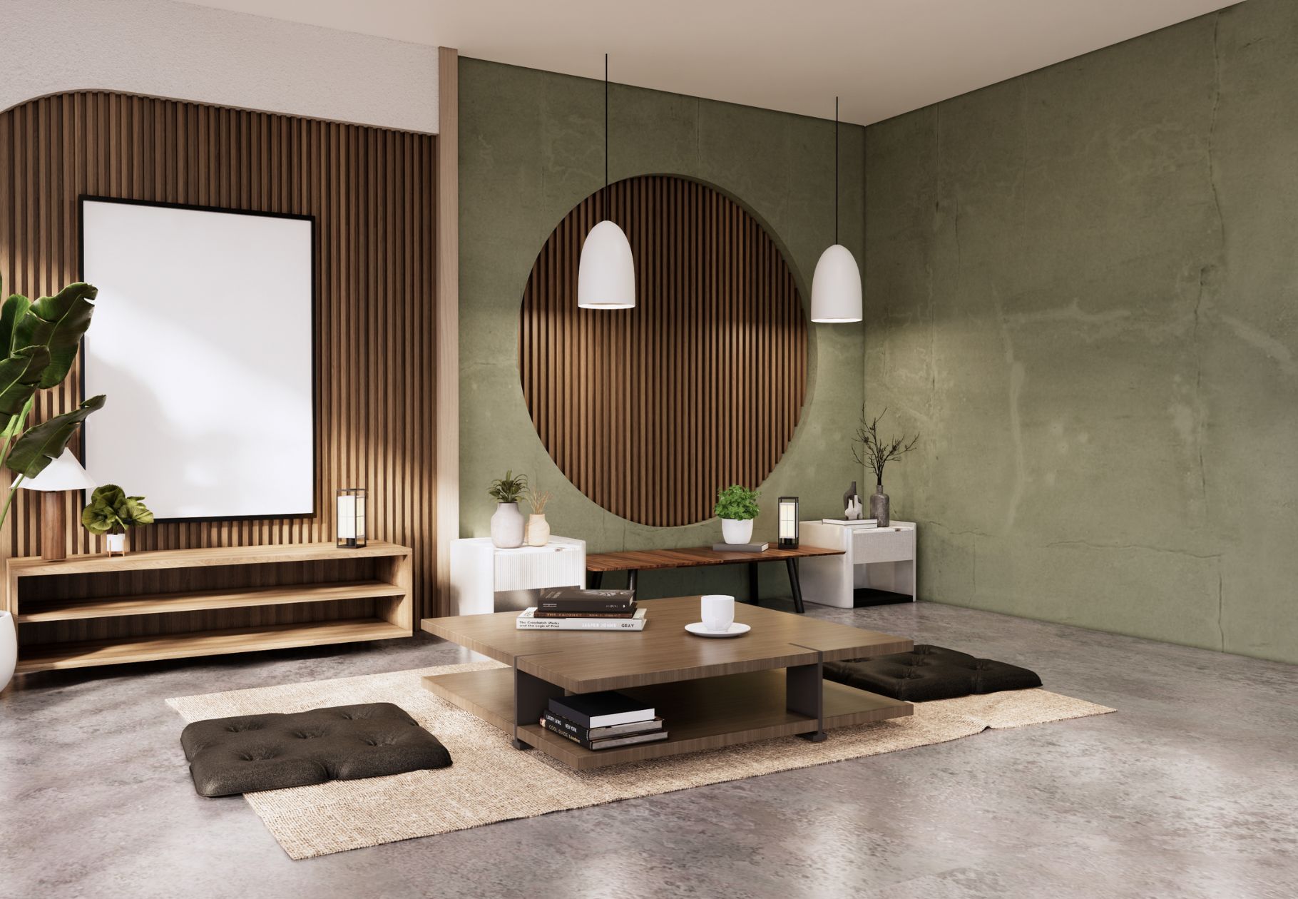 Comedor estilo Japandi Verde