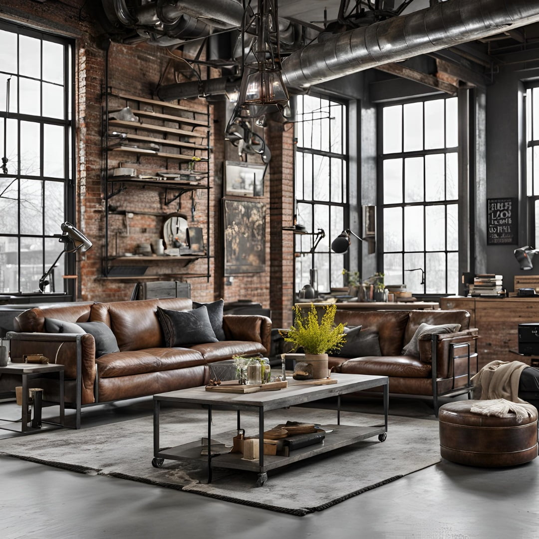 Sala de estar Estilo Industrial