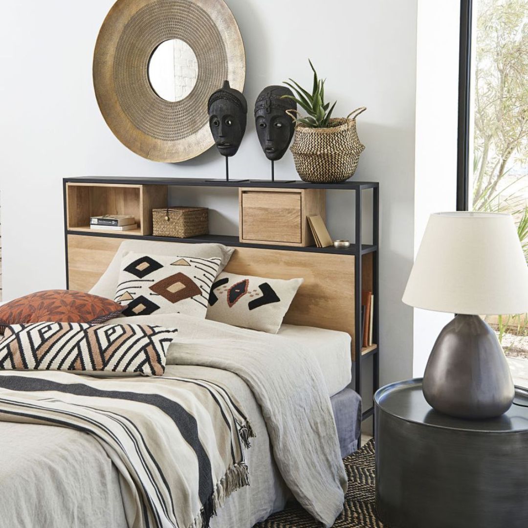 cabecero mesita multifuncion