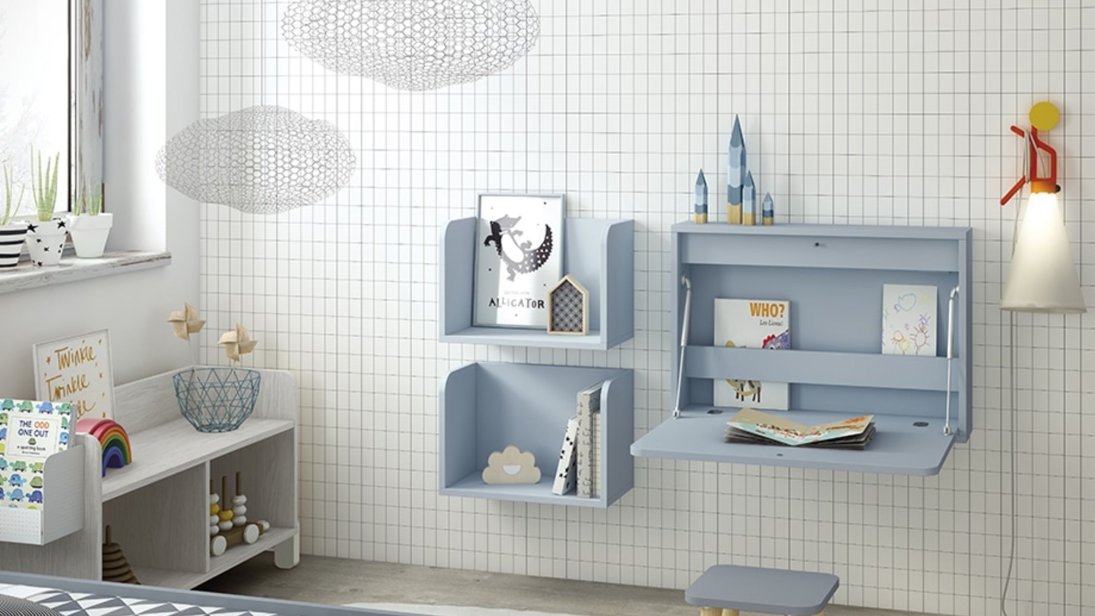 Escritorios abatibles para habitación infantil