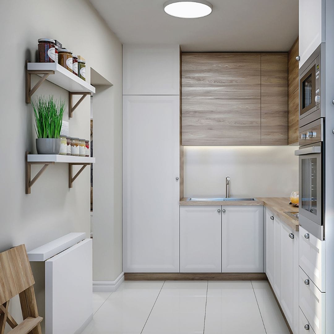 conseguir espacios decorativos en cocinas pequeñas modernas