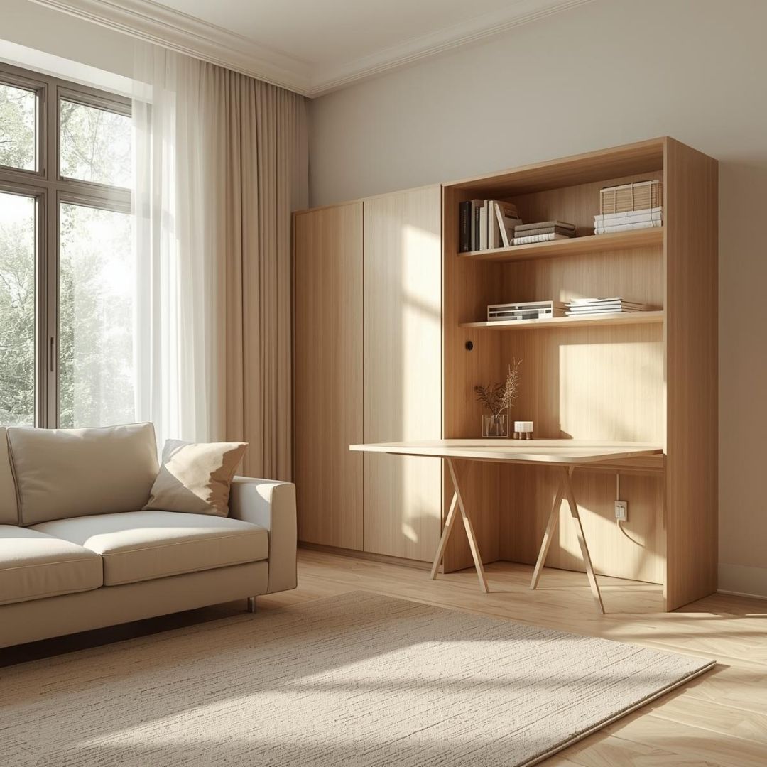 Soluciones minimalistas muebles con doble funcion